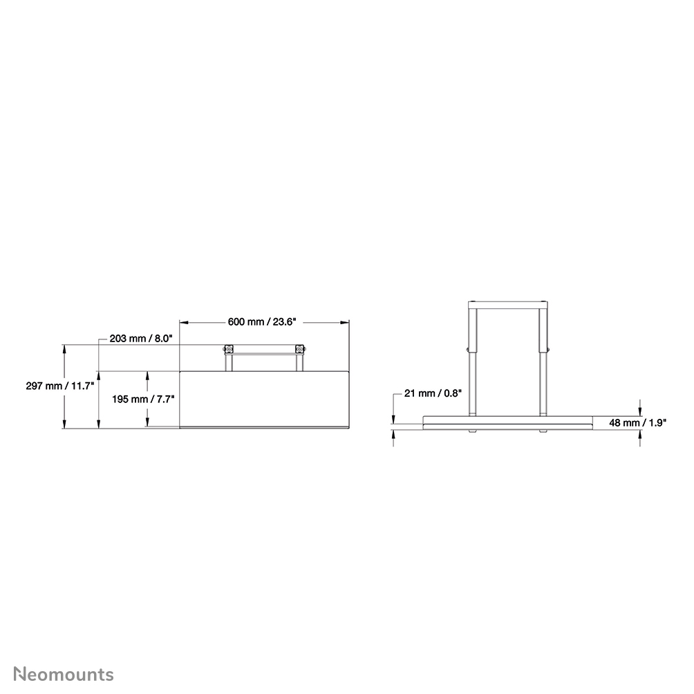 Neomounts PLASMA-M2KEYB Multimedia holder